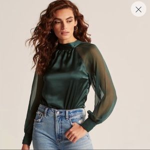 Abercrombie & Fitch Long-Sleeve High-Neck Bodysuit